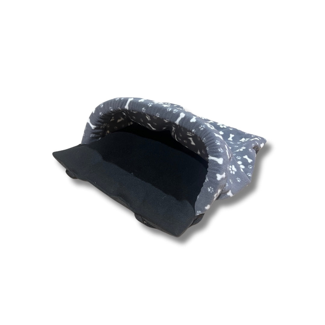 20% OFF Grey Paw Bone & Black Fleece Snuggle Tunnel