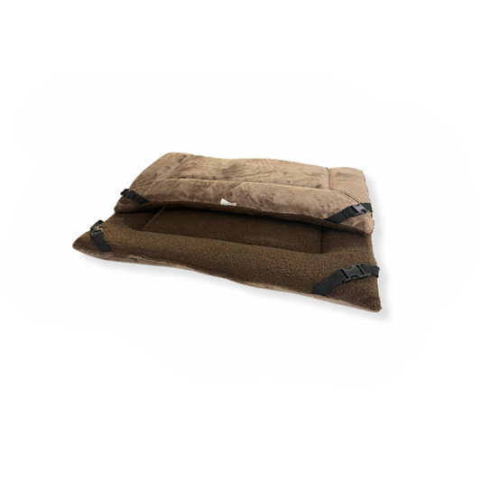 Chocolate Boucle & Biscuit Velour Luxury Reversible Pad