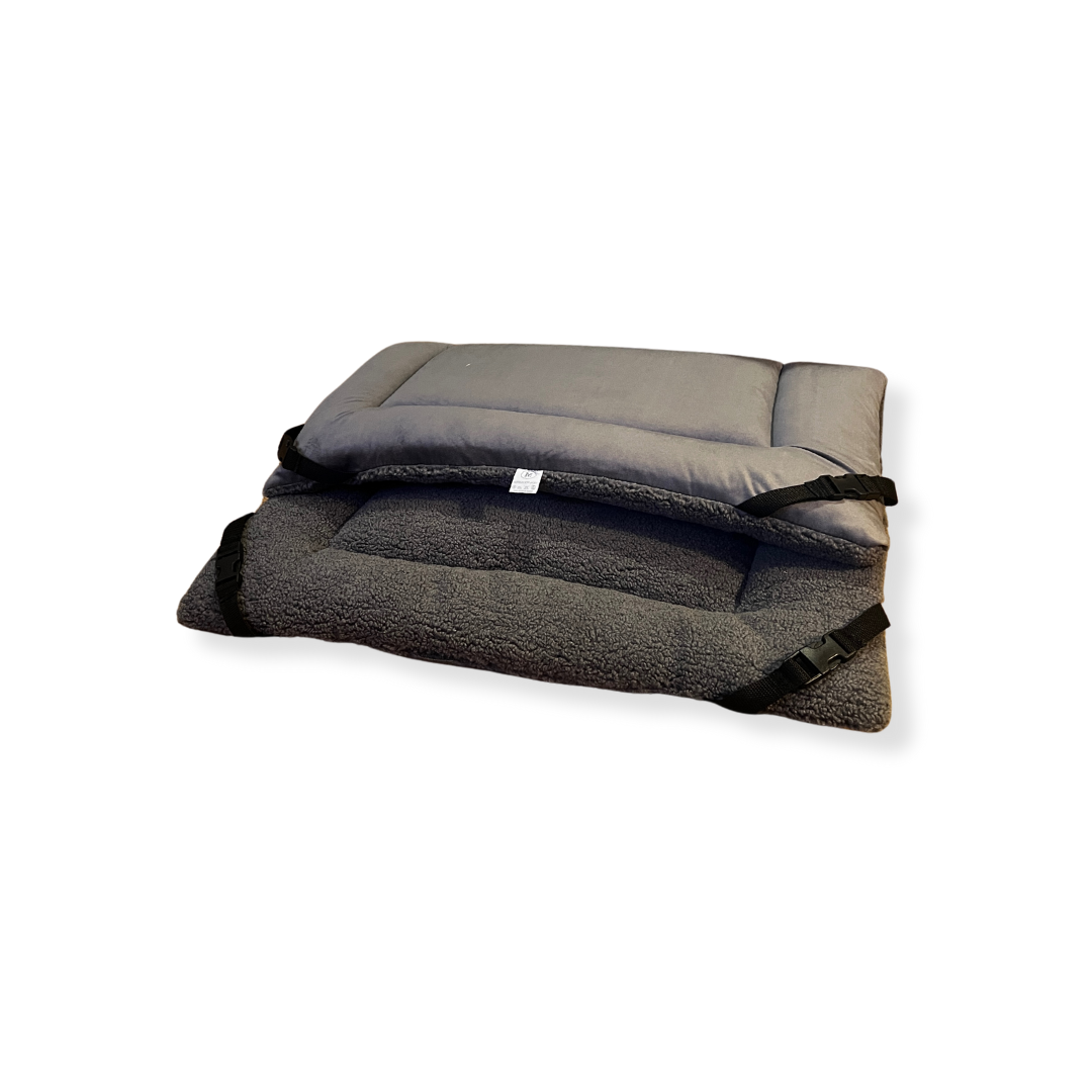 Grey Sherpa & Grey Velvet Luxury Reversible Pad