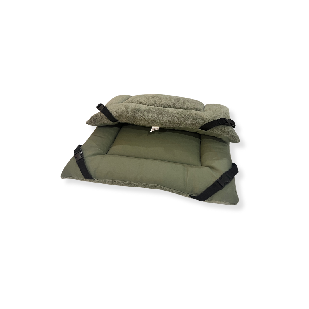 Khaki Cotton & Khaki Cuddle Soft Luxury Reversible Pad